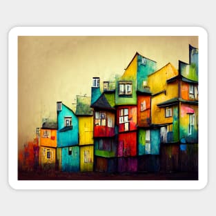 Painted Houses Sticker